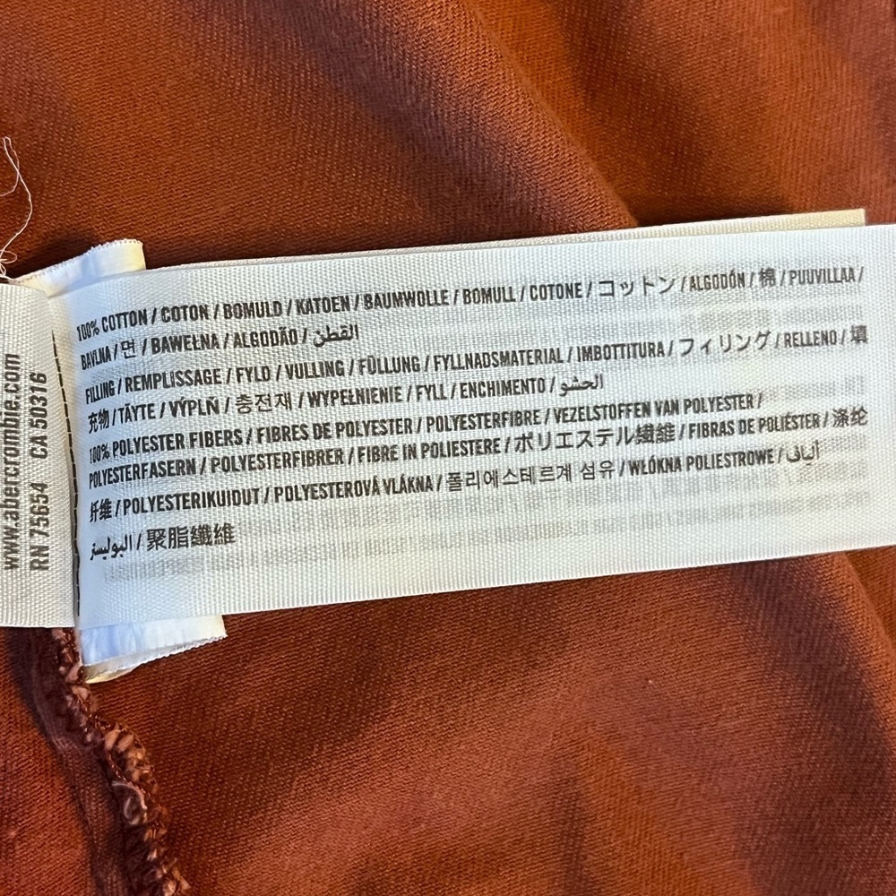 Hollister Burnt Orange Utility Jacket - Small - Rust Military Cargo Coat - Picture 13 of 13